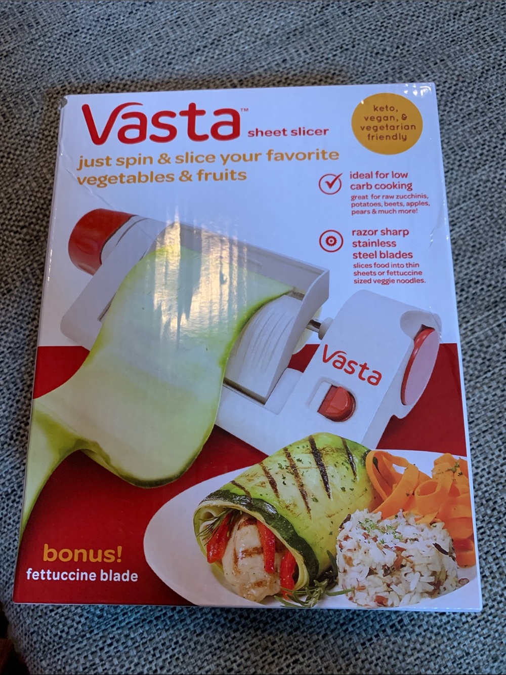 VASTA sheet slicer vegetable & fruit slicer keto vegan friendly